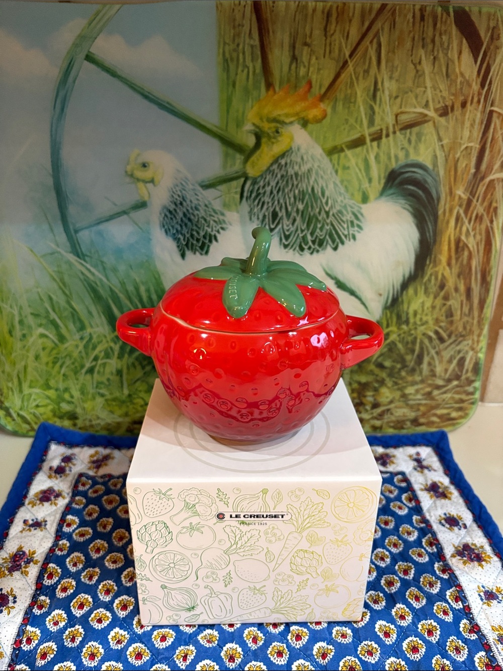 Le Creuset Strawberry  Mini Cocotte Casserole ~ Limited Edition ~ RARE